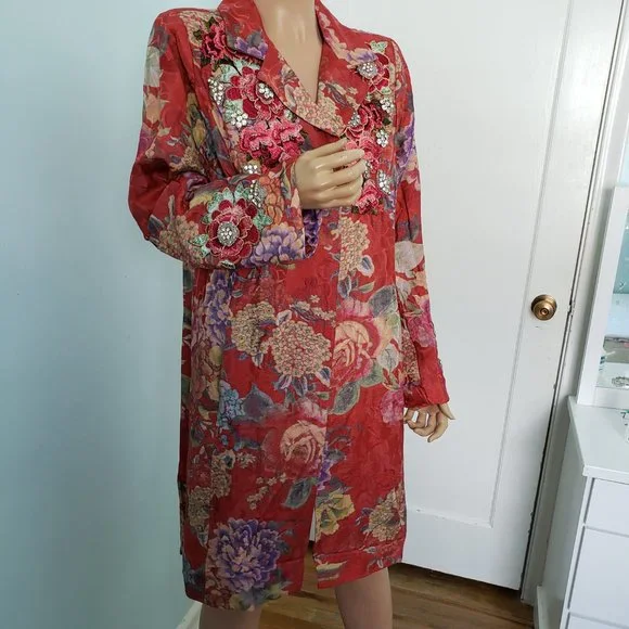 NWT JOHNNY WAS LA VIE FLEUR COAT. - Picture 10 of 17